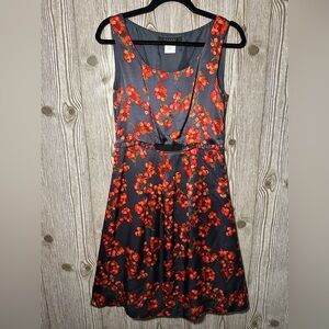 Nougat London Navy Floral Silk Dress Sz 2